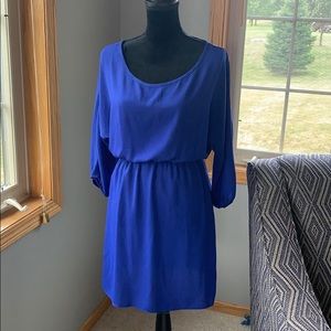 Royal blue fall boutique dress NWOT